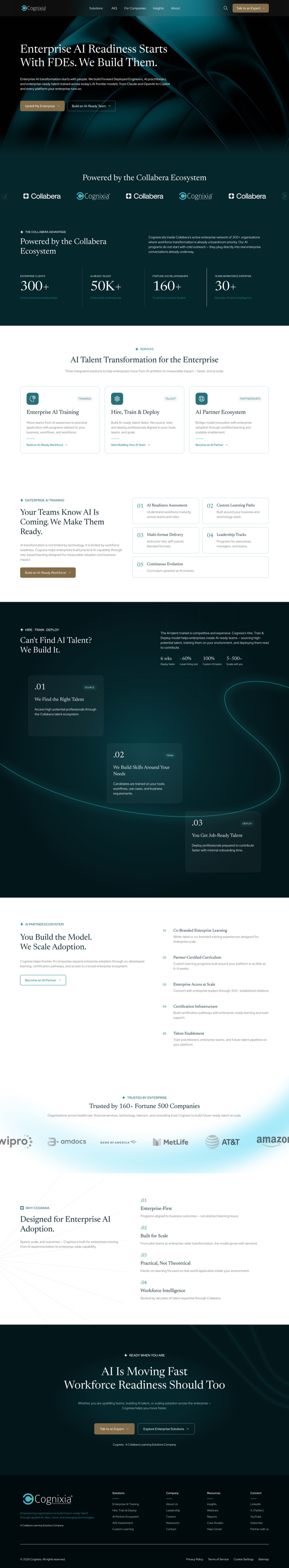 Cognixia website homepage, built by MGS