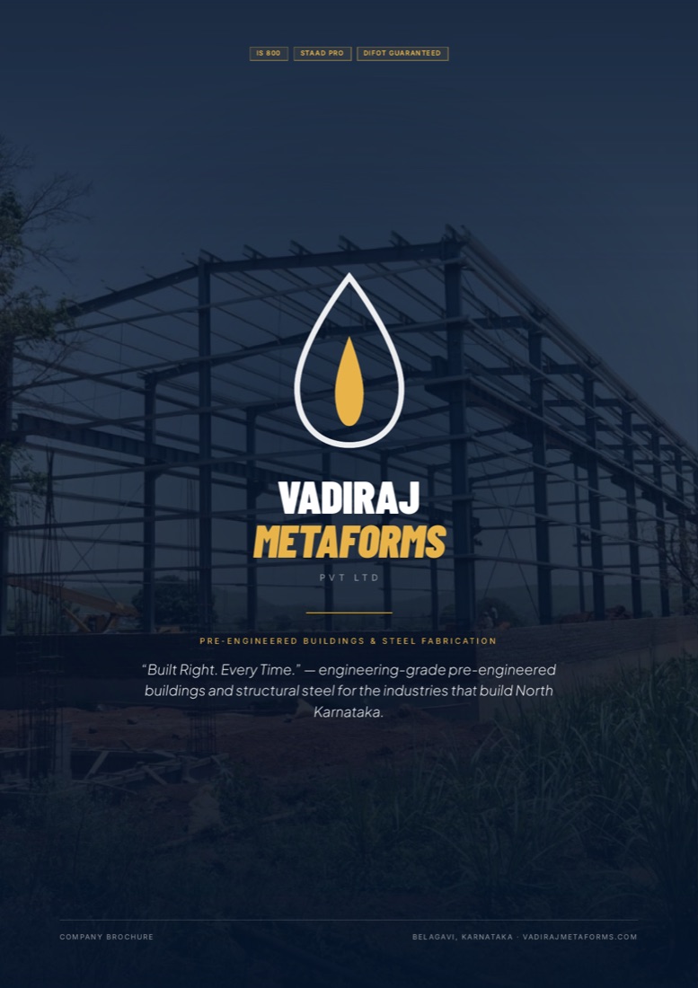 The Vadiraj Metaforms brochure cover