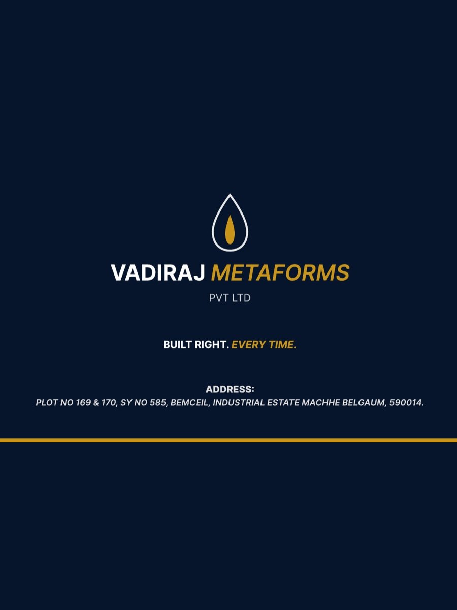 The Vadiraj Metaforms business card